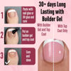 Picture of NOVO OVO Toe Nail French Tip Press on Combo, Mixed 9 Color Soft Gel Acrylic Fake toenail Extension kit, Medium Pre-applied Tip Primer & Base Coat, Full Cover Matte False Nils DIY x 15 Sizes 270 Pcs