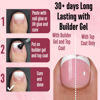 Picture of NOVO OVO French Tip Ombre Toe Nail Tips Press on, Soft Gel Fake Toenail Extension, BERRY OMBRE Square Round Pre-applied Tip Primer & Base Coat, Full Cover Matte False Nails for DIY x 15 Sizes 360 Pc