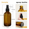 Picture of GIVAMEIHF Amber Spray Bottles about 4oz Empty Small Glass Spray Bottle Fine Mist Spray Refillable Containers, Set of 16, Included 24 nozzles, 2 Funnels, 2 Droppers, 24 Labels