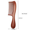 Picture of Louise Maelys Wide Tooth Hair Comb for Curly Hair - Red Sandalwood Detangler Combs for Women