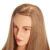 Picture of Hairingrid 26"-28" Mannequin Head Hair Styling Training Head Manikin Cosmetology Doll Head Synthetic Fiber Hair and Free Clamp Holder (Golden Brown)