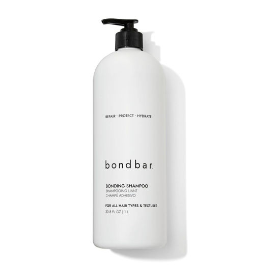 Picture of Bondbar Repairing Shampoo, Protects, Strengthens & Hydrates All Hair Types & Textures, Prevents Flyaways & Frizz, Adds Moisture & Shine, Vegan, Cruelty-Free, 33.8 Fl Oz