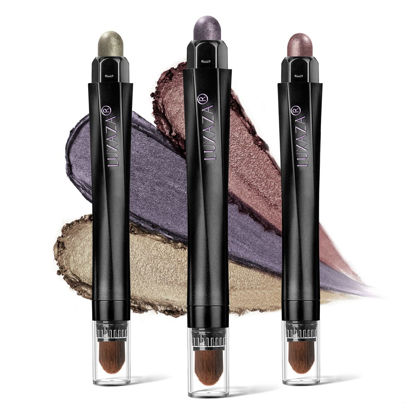 Picture of LUXAZA 3PCS Cream Eyeshadow Stick,Matte And Neutral Eye Shadow Sticks Makeup Pencil For Eyes,Eye Brightener Stick Highlighter Makeup,Waterproof & Long Lasting Shadow Stick And Eyeliner Pen Sets