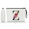 Picture of Vavabox A-Z Personalized Makeup Bag,Birthday Gifts for Women Mom,Gifts for Best Friend,Bride Bridesmaid Cosmetic bag (Z, White)