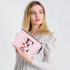 Picture of Vavabox A-Z Personalized Makeup Bag,Birthday Gifts for Women Mom,Gifts for Best Friend,Bride Bridesmaid Cosmetic bag (E, Pink)