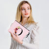 Picture of Vavabox A-Z Personalized Makeup Bag,Birthday Gifts for Women Mom,Gifts for Best Friend,Bride Bridesmaid Cosmetic bag (O, Pink)
