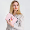 Picture of Vavabox A-Z Personalized Makeup Bag,Birthday Gifts for Women Mom,Gifts for Best Friend,Bride Bridesmaid Cosmetic bag (S, Pink)