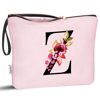 Picture of Vavabox A-Z Personalized Makeup Bag,Birthday Gifts for Women Mom,Gifts for Best Friend,Bride Bridesmaid Cosmetic bag (Z, Pink)