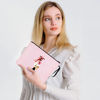 Picture of Vavabox A-Z Personalized Makeup Bag,Birthday Gifts for Women Mom,Gifts for Best Friend,Bride Bridesmaid Cosmetic bag (I, Pink)
