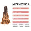 Picture of French Curly Braiding Hair 20 inch T4/30 Loose Wavy 5 Pack Bouncy Braiding Hair extensions 75g/Pack French Curly Synthetic Hair Extensions (T4/30,5packs,20inch)