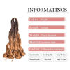 Picture of French Curl Braiding Hair 16 inch Loose Wavy 8 Pack Curly Braiding Hair extensions #T4/30 75g/Pack French Curly Synthetic Hair Extensions (16inch,T4/30)