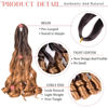 Picture of French Curl Braiding Hair 16 inch Loose Wavy 8 Pack Curly Braiding Hair extensions #T4/30 75g/Pack French Curly Synthetic Hair Extensions (16inch,T4/30)