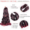 Picture of French Curl Braiding Hair,8packs Loose Wavy #TBug Pre Stretched Synthetic Spiral Curly Crochet Braiding Hair 16Inch 75g/pack French Curly Crochet Hair Extensions (16inch,8packs,TBUG)