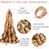 Picture of French Curly Braiding Hair for Box Braids P27/30 Braiding Hair 8 Packs 16 Inch 75G/Pack Crochet Braids Spanish Curly Synthetic Spiral Curl Silky Braiding Hair Extensions (16 Inch,8 Packs,P27/30)