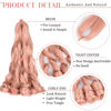 Picture of French Curly Braiding Hair,Loose Wave Braiding Hair 8 Packs 24 Inch 75G/Pack Pink Crochet Braids Hair Spanish Curly Synthetic Spiral Curl Braiding Hair Extensions (24 Inch,8 Packs,#MP1)