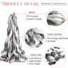 Picture of French Curly Braiding Hair 8Pack Mixed Dark grey/Light grey Pre Stretched Synthetic Spiral Curly Braiding Hair 24Inch Synthetic 75g/pack French Curl Braiding Hair Extensions(24Inch,8 Packs,Mix-grey)
