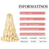 Picture of French Curly Brading Hair #613 Synthetic Bouncy Braiding Hair Extensions 75g/pack French Curly Crochet Hair Extensions 24inch (#613,8packs)