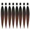Picture of ShowCoco Easy Braid Pre Stretched Braiding Hair Ombre Natural Black to Brown 42 Inch Yaki Texture Easy Crochet Braids 8 Packs Hot Water Setting Synthetic Hair Extension for Braids (42inch,#1B/30)