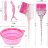 Picture of Asqraqo 11pcs Hair Coloring Dyeing Kit - Professional Salon Tools for DIY Mixing, Includes Hair Clips, Mixing Bowl, Dye Color Brush, Earmuffs - Perfect for Bleaching and Hair Dye
