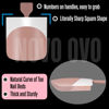 Picture of NOVO OVO French Tip Toe Nail Tips Press on, Sharp Square Pre-Designed Soft Gel False Toenail Extension, BROWN PINK Pre-applied Tip Primer & Base Coat, Full Cover Acrylic for DIY x 15 Sizes 240 pcs