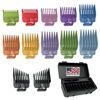 Picture of Wahl Clipper Genuine Secure-Fit™ Attachment Guard Organization Kit with Color Pro Colored Hair Clipper Guide Combs, 14 Piece Premium Storage Kit for Wahl Hair Clippers, Multicolor - 3291-100