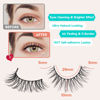 Picture of False Eyelashes Natural Look Wispy Lashes 10mm Short Lashes C Curl Strip Lashes 0.1MM Thin Band Lashes Pack Fake Eyelashes Siligli Eyelashes 7 Pair