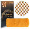 Picture of SPMKTBOZAI African Net Sponge Authentic, African Exfoliating Sponge Real African Net Black Owned, African Bath Sponge Back Scrubber, Body Exfoliator Shower Bath Accessories (Orange Color)