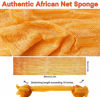 Picture of SPMKTBOZAI African Net Sponge Authentic, African Exfoliating Sponge Real African Net Black Owned, African Bath Sponge Back Scrubber, Body Exfoliator Shower Bath Accessories (Orange Color)