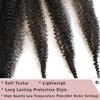 Picture of 20 Inch Pre-Separated Springy Afro Twist Hair 8 Packs Spring Twist Hair For Distressed Soft Locs Natural Black Marley Twist Braiding Hair Synthetic Hair Extension For Black Women (8 Strands/Pack,1B#)