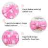 Picture of WHAVEL 6 Pack Pink Spa Headbands, Makeup Headbands Skincare Headbands Microfiber Bow Headbands Leopard Stripe Polka Facial Headband Soft Elastic Hair Band Headband for Washing Face
