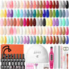Picture of COSCELIA 53ps Gel Nail Polish Kit with U V light and Drill Starter Kit 35 Colors Gel Polish 5pcs Top Base Coat LED Lamp Nail Art All Seasons Gel Manicure Kit DIY at Home Gifts for Women