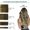 Picture of DOORES Clip in Human Hair Extensions, Balayage Walnut Brown to Ash Brown and Bleach Blonde 24 Inch 9pcs 150g, Human Hair Extensions Clip in Extensions Human Hair Natural Thick Silky Straight