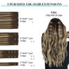 Picture of DOORES Human Hair Extensions Clip in, Balayage Chocolate Brown to Honey Blonde 150g 9pcs 22 Inch, Clip in Hair Extensions Remy Extensions Human Hair Natural Real Hair Extensions Human Hair Straight