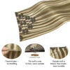 Picture of DOORES Seamless Clip in Hair Extensions, Light Brown Highlighted Medium Blonde 7pcs 110g 18 Inch, Human Hair Extensions Natural Remy Hair Extensions Straight Hair Invisi Edge Hair Extensions