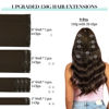 Picture of DOORES Human Hair Extensions Clip in, Dark Brown 150g 9pcs 16 Inch, Hair Extensions Real Human Hair Clip ins Remy Clip in Hair Extensions Human Hair Natural Straight Thick Hair
