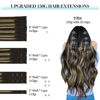 Picture of DOORES Hair Extensions Clip in Human Hair, Balayage Natural Black to Light Blonde 14 Inch 150g 9pcs, Clip in Hair Extensions Human Hair Remy Hair Extensions Clip in Human Hair Natural Hair Extensions