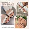 Picture of UNA GELLA Toe Nail Tips 312 Pcs Square Round Full Cover Fake Toe Nails Press On Clear 15 Sizes Pre-shape Soft Gel x Toe Nail Tips Double Matte Acrylic Toenails for Nail Extensions DIY Home Nail Salon