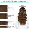 Picture of DOORES Clip in Hair Extensions Real Human Hair, Chocolate Brown 18 Inch 150g 9pcs, Human Hair Clip in Extensions Human Hair Natural Real Hair Extensions Clip in Human Hair Straight Thick