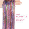 Picture of WENNALIFE Hair Tinsel for Girls, Rainbow Fairy Hair Tinsel Kit 1200 Strands 6PCS 48 Inch Heat Resistant Glitter Tinsel Hair Extensions Kit Christmas Hair Feathers Tinsel for Hair Sparkle Strands