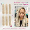 Picture of Dansama Passion Twist Hair Water Wave Braiding Hair for Butterfly Style Crochet Braids Bohemian Hair Extensions (18inch (Pack of 6), 613)