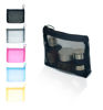 Picture of patu Widened Mini Zipper Mesh Bags, Size S, 5" x 4" x 2", 5 Pieces, Beauty Makeup Lipstick Cosmetic Accessories Organizer, Small Travel Kit Storage Pouch, Assorted Colors