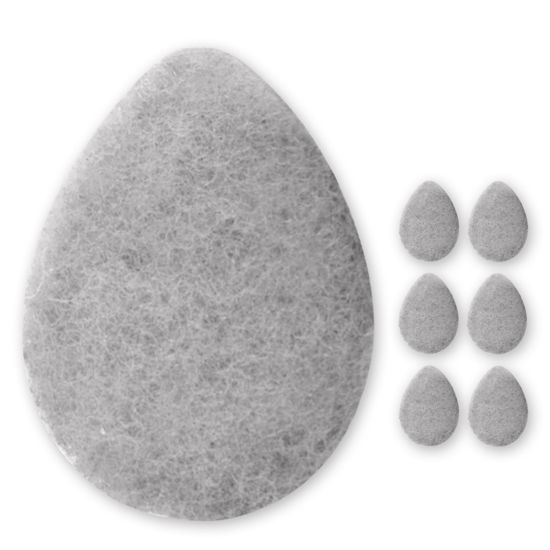 Picture of KOL Face Scrubber, Charcoal Infused Exfoliating Facial Cleansing Pads, Disposable Exfoliator Face Sponge for Daily Cleaning and Makeup Removal, 6 Count