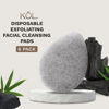 Picture of KOL Face Scrubber, Charcoal Infused Exfoliating Facial Cleansing Pads, Disposable Exfoliator Face Sponge for Daily Cleaning and Makeup Removal, 6 Count