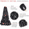Picture of Luoyudu French Curly Braiding Hair 24Inch Loose Wavy 8 Packs #1B Black Bouncy Braiding Hair Extensions 75g/Pack Synthetic French Curl Crochet Hair Extensions（8packs,24Inch)