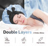 Picture of BONNET QUEEN Silk Bonnet for Sleeping Women Hair Bonnet REVERSIBLE Double Layer Satin Bonnet Tie Bonnet Sleep Satin Hair Wrap Night Cap For Curly Hair Black Blue