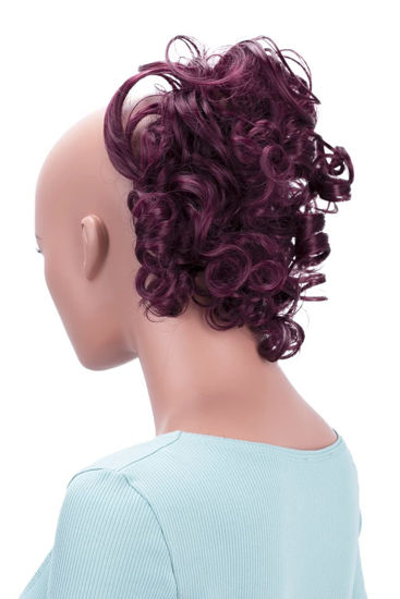 Picture of PRETTYSHOP Hairpiece Scrunchy Updo Hairstyles Voluminous Curly Messy Bun Wine Red G16L