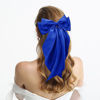 Picture of Hair Bow for Girls,Cute Bow Hair Clips for Women Oversized Satin Hair clips Long Ribbon Hair Accessories Gifts for Girl (Royal Blue)