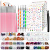 Picture of FANDAMEI Nail Art Brushes Set, Nail Art Kit, Nail Design Kit, Nail Art Dotting Pens, Nail Stickers, Butterfly Nail Art Sequins, Nail Foils, Nail Art Flakes Iridescent, Rhinestones For Nails