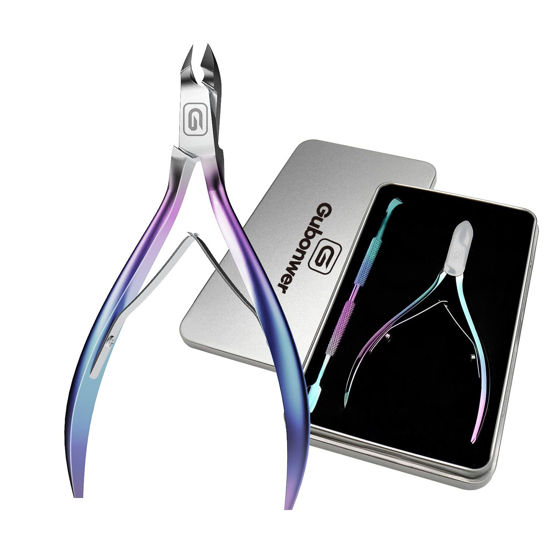 Picture of Cuticle Trimmer 3/4 Jaw Extremely Sharp Cuticle Nippers Scissors Stainless Steel Clippers Cutter Remover Pedicure Manicure Nail Tool, cuticle pusher, nail cuticle trimmer professional cuticle cutter
