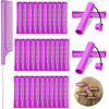 Picture of 36 Pieces Cold Wave Rod Hair Perm Rods Hair Rollers Perming Rods Curlers with Steel Rat Tail Comb for Hairdressing Styling(Purple, 0.75 Inch)